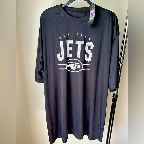 NWT New York Jets NFL Team Apparel Short Sleeve Black Jersey 2XLT - Picture 1 of 7